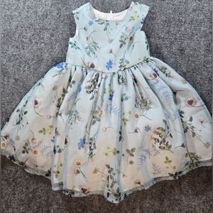 Pastourelle by Pippa & Julie blue floral dress Sz 2t